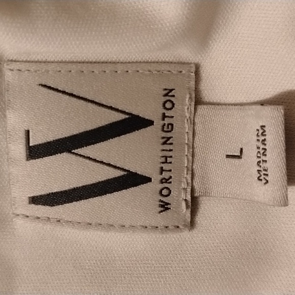 Worthington Women's Smoke Drape Neck Blouse, Size: L, NWT - Picture 5 of 9